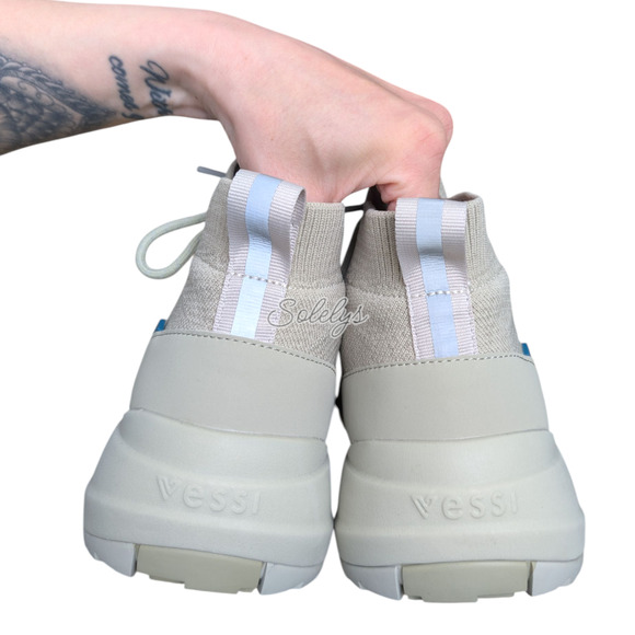 Vessi Stormburst Womens 7 Boreal Green Waterproof High Top Knit Sneaker Boot - Picture 9 of 14